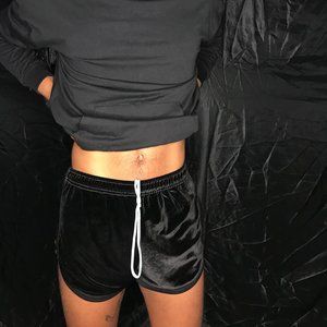 Black Velvet Shorts